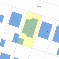 18 Dana Rd, Newton MA  02465-1118 plot plan
