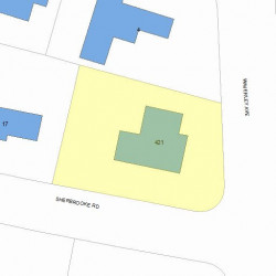 421 Waverley Ave, Newton MA 02458-2727 plot plan