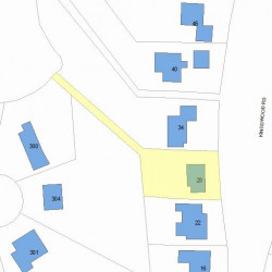 28 Kingswood Rd, Newton MA 02466-1013 plot plan