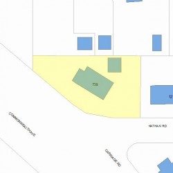 739 Commonwealth Ave, Newton MA 02459-1103 plot plan