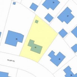 49 Miller Rd, Newton MA 02459-2435 plot plan