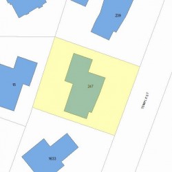247 Temple St, Newton MA 02465-2333 plot plan