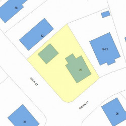 25 Green St, Newton MA 02458-1313 plot plan