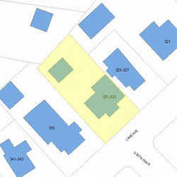 333 Lake Ave, Newton MA 02461-1211 plot plan