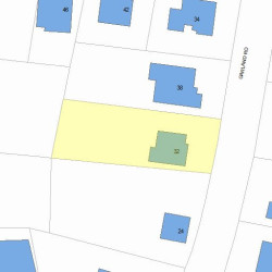 32 Garland Rd, Newton MA  02459-1709 plot plan