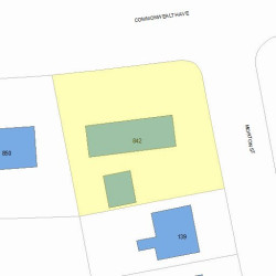 842 Commonwealth Ave, Newton MA 02459-1043 plot plan
