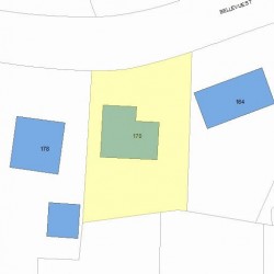 170 Bellevue St, Newton MA 02458-1813 plot plan