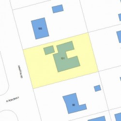 101 Hanson Rd, Newton MA 02459-3627 plot plan