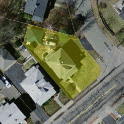 503 California St, Newton MA 02460-1210 aerial view
