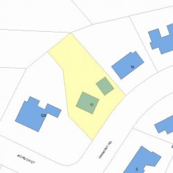 10 Oakmont Rd, Newton MA  02459-2531 plot plan