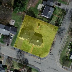 45 Puritan Rd, Newton MA 02461-1036 aerial view