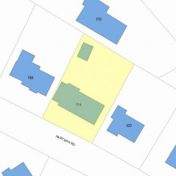 114 Hartman Rd, Newton MA 02459-2854 plot plan