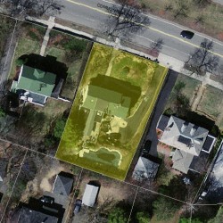 918 Commonwealth Ave, Newton MA  02459-1040 aerial view