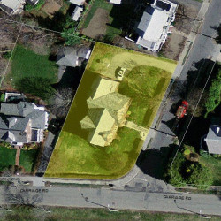 75 Prentice Rd, Newton MA  02459-1325 aerial view