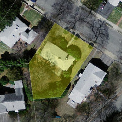 89 Stanley Rd, Newton MA  02468-2313 aerial view