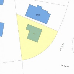 41 Cotter Rd, Newton MA  02468-1035 plot plan