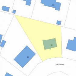 38 Edward Rd, Newton MA 02465-1120 plot plan