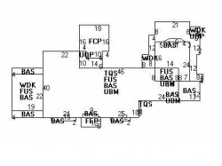 227 Temple St, Newton MA  02465-2332 floor plan