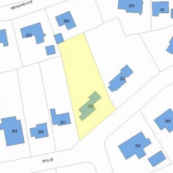 245 Otis St, Newton MA 02465-2523 plot plan