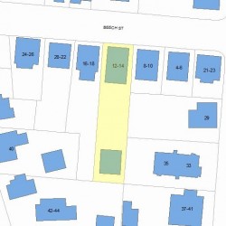12 Beech St, Newton MA  02458-1026 plot plan