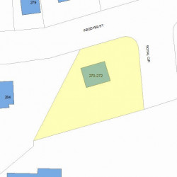 272 Webster St, Newton MA  02466-2106 plot plan
