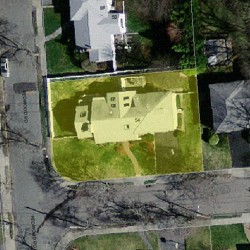 54 Redwood Rd, Newton MA  02459-3126 aerial view