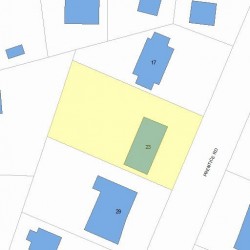 23 Prentice Rd, Newton MA 02459-1325 plot plan