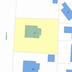 94 Parker St, Newton MA  02459-2552 plot plan