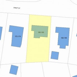 166 Cabot St, Newton MA 02458-2536 plot plan