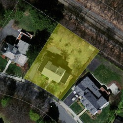 155 Dorset Rd, Newton MA  02468-1453 aerial view