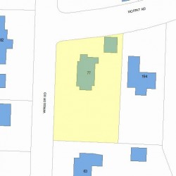 77 Windsor Rd, Newton MA 02468-1504 plot plan
