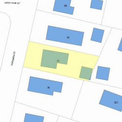 72 Freeman St, Newton MA 02466-1207 plot plan
