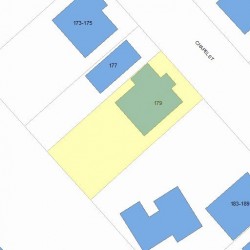 179 Chapel St, Newton MA  02458-1307 plot plan