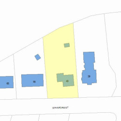 49 Staniford St, Newton MA  02466-1108 plot plan