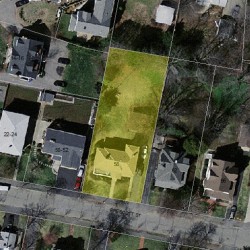 58 Prescott St, Newton MA 02460-1719 aerial view