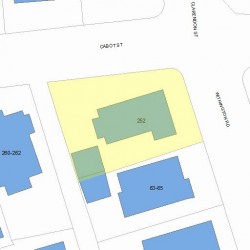 252 Cabot St, Newton MA  02460-2041 plot plan