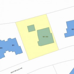 191 Newtonville Ave, Newton MA  02458-1851 plot plan