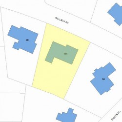 111 Paulson Rd, Newton MA 02468-1015 plot plan
