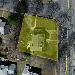 87 Cherry St, Newton MA 02465-1236 aerial view