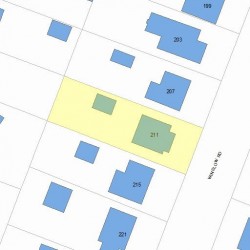 211 Winslow Rd, Newton MA  02468-1713 plot plan