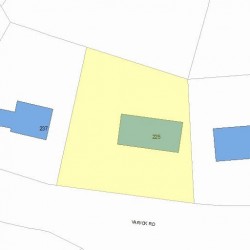 225 Varick Rd, Newton MA 02468-1837 plot plan