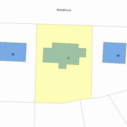 72 Parker Ave, Newton MA 02459-2663 plot plan