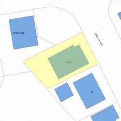 11 Circuit Ave, Newton MA  02461-1602 plot plan