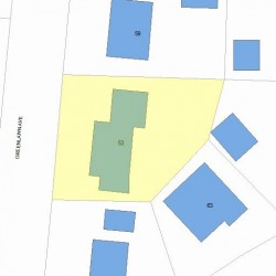 53 Greenlawn Ave, Newton MA  02459-1712 plot plan