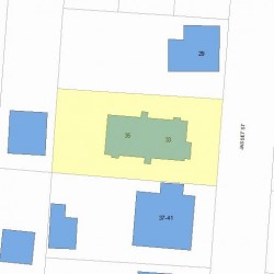 33 Jasset St, Newton MA 02458-1055 plot plan