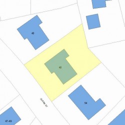 48 Clark St, Newton MA  02459-2427 plot plan