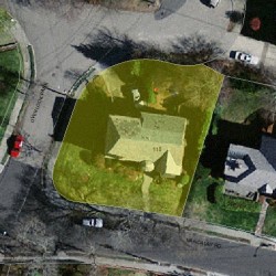 110 Mandalay Rd, Newton MA  02459-1338 aerial view