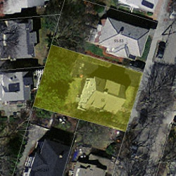 55 Bridges Ave, Newton MA 02460-2016 aerial view