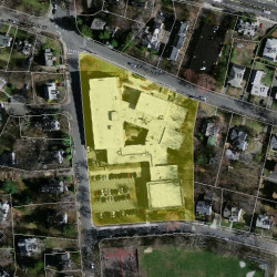 42 Vernon St, Newton MA  02458-2026 aerial view