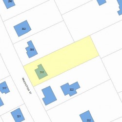 316 Winchester St, Newton MA 02461-2051 plot plan